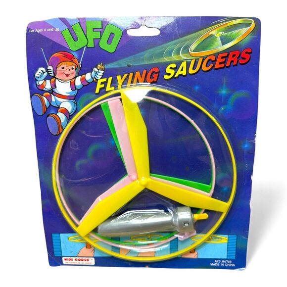 Unbranded Other - RARE Vtg 90s UFO Flying Saucers Toy Kids Boy Gift Christmas Nostalgic Retro
